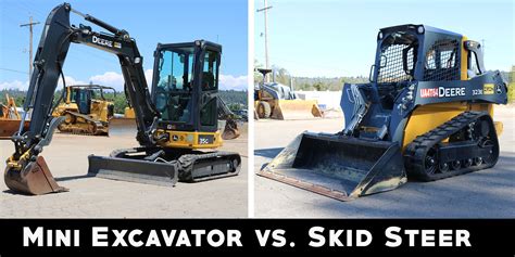 mini excavator vs mini skid steer|budget mini skid steers.